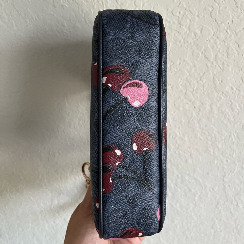 Nolita 19 in Signature Canvas with Cherry Print and Handmade Cherry Charm - Picture 3 of 12